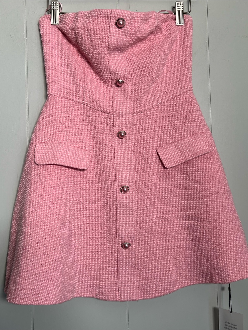 MORE TO COME 
Anwen Mini Dress in Baby Pink - Picture 6 of 9